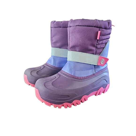 Z by Zella Water Resistant Shell Winter Boots Kids 1M Purple/Pink - Picture 1 of 8